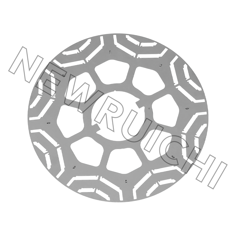 ตัวอย่างการเคลือบสเตเตอร์/โรเตอร์ที่ตัดด้วยเลเซอร์